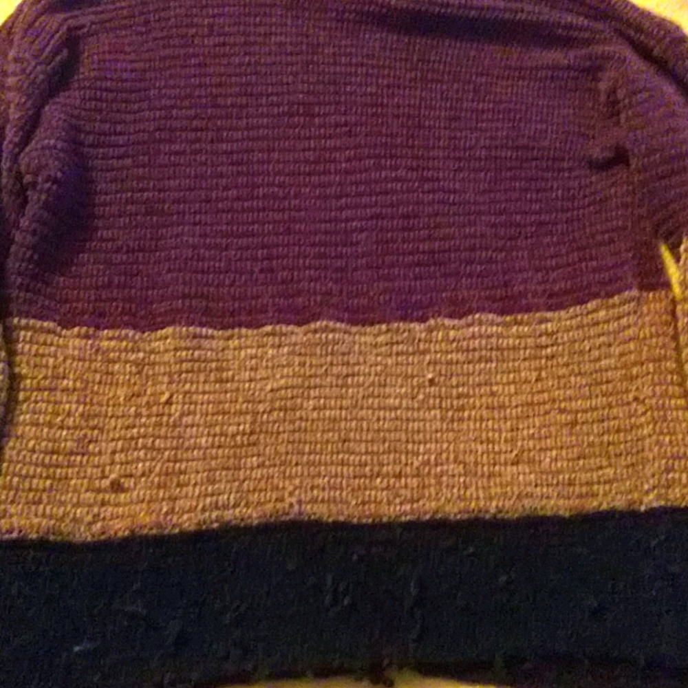 Lumiére Maroon, Brown, Yellow Velvet Sweater